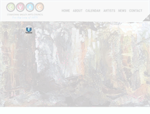 Tablet Screenshot of cowichanvalleyartscouncil.ca